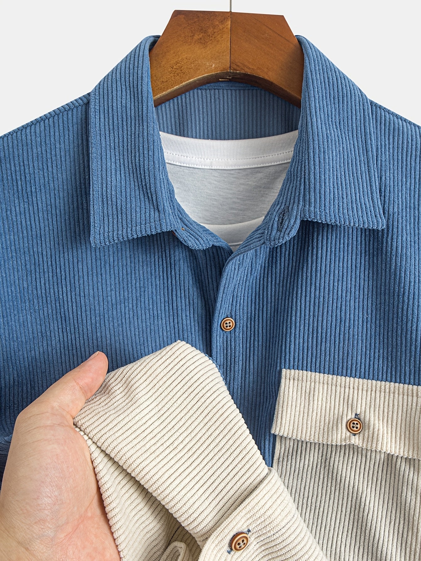 Milo | Graphique Bicolore en Lin Bleu