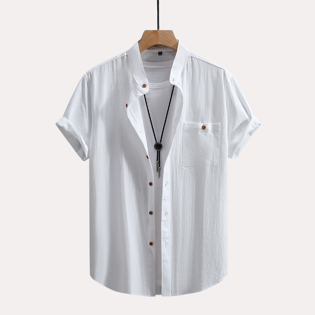 Nicolas | Contemporary Open-Collar Shirt