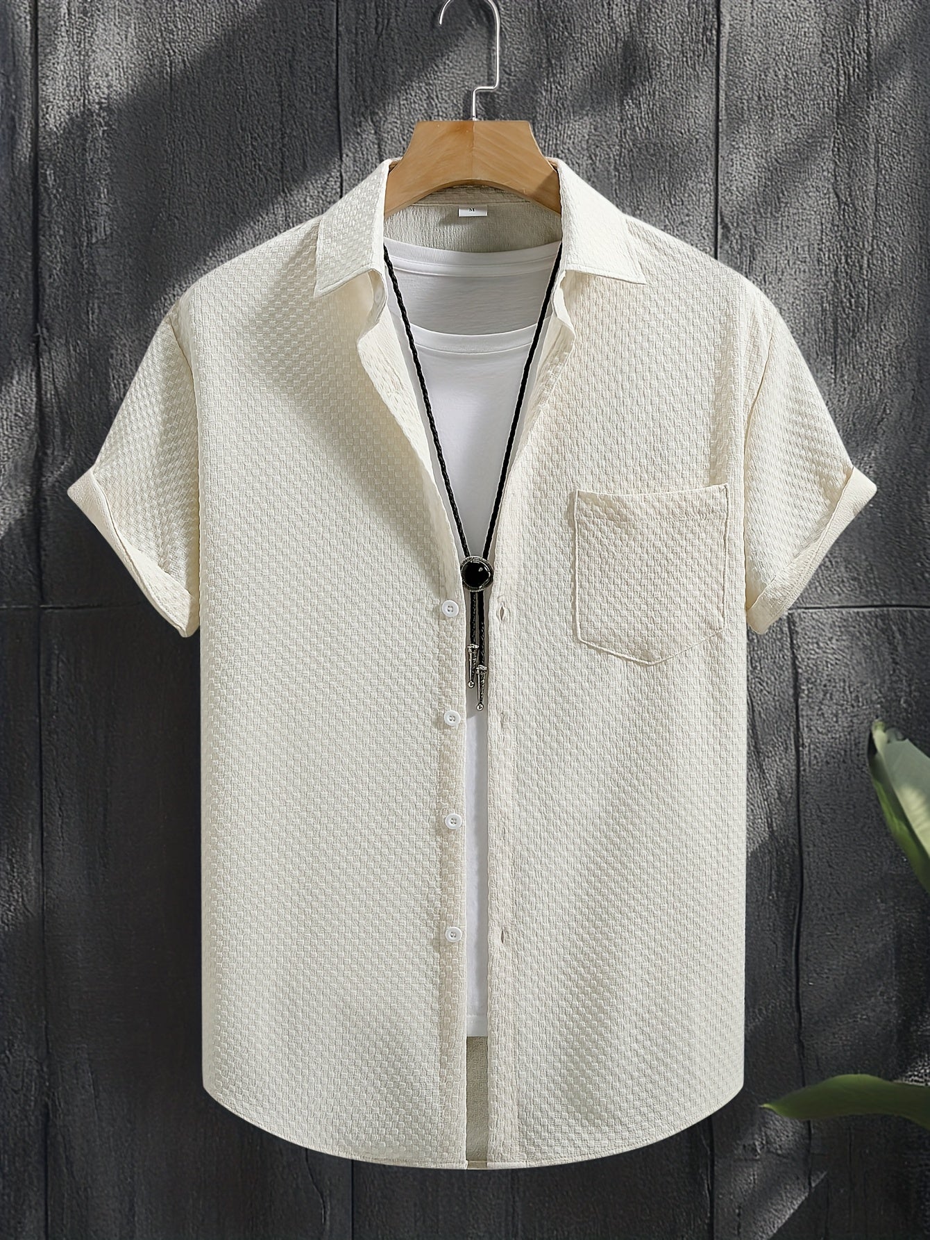 GABRIEL | Chic Textured Shirt in Elegant Marine Style