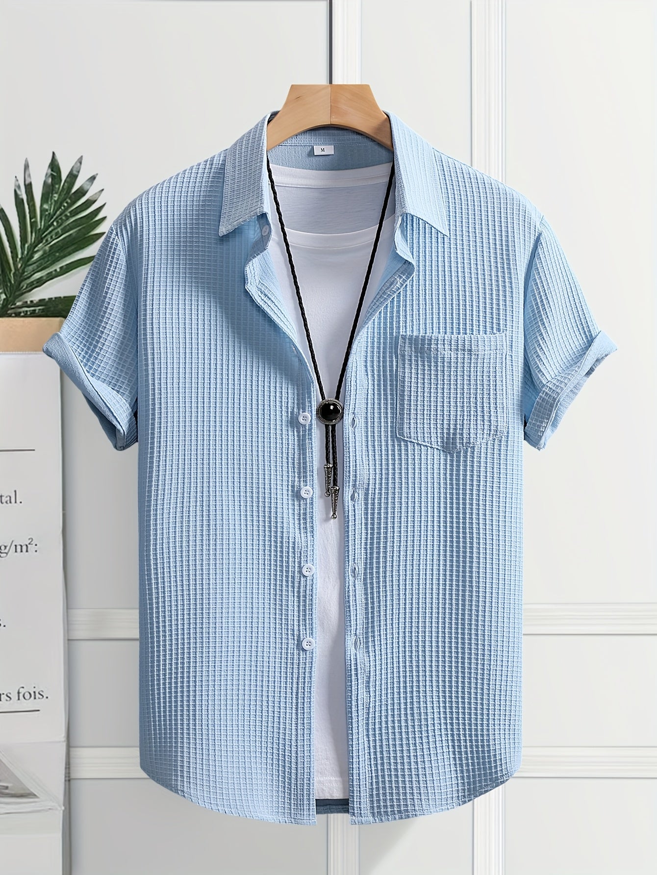 GABRIEL | Chic Textured Shirt in Elegant Marine Style