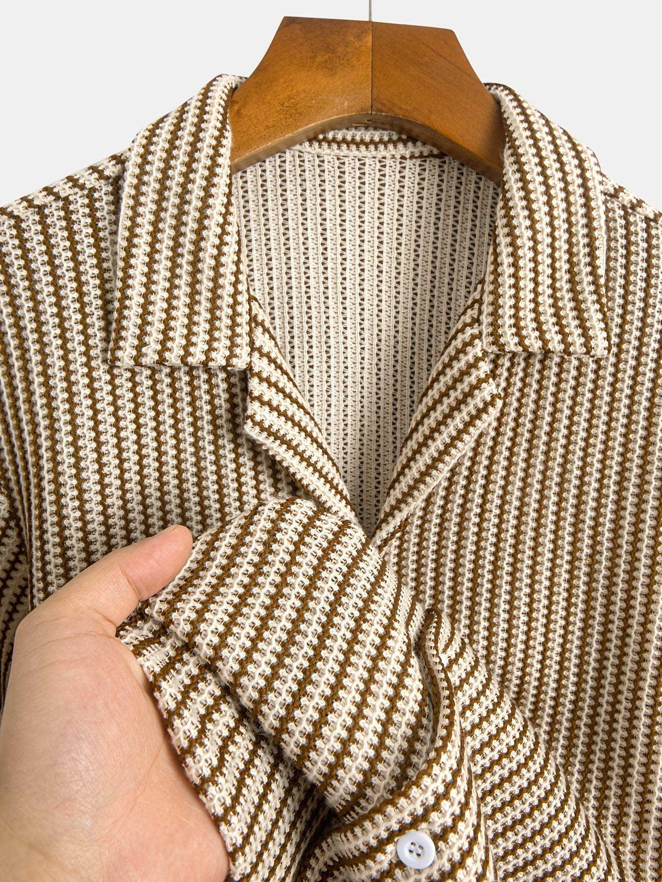 MARCEL | Élégante Chemise Rayée Rétro Texturée